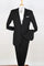 Cheap Priced Suit - Mens Two Button 100% Wool Modern Fit Extra Long Suit For Tall Men in black