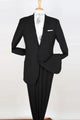 Cheap Priced Suit - Mens Two Button 100% Wool Modern Fit Extra Long Suit For Tall Men in black