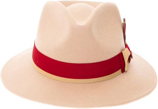 Grayson Fedora Crushable 100% Australian Wool Traveler Two Tone Tan Hat - Small