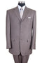 Cheap Priced Suit - Mens Classic Fit 3 Button Banker Pinstripe Tan Suit