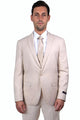Cheap priced Suit - Men's One Button Peak Lapel Skinny Wedding & Prom 2025 Tan Suit With Lowcut Vest