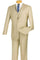 Cheap Priced Suit - Mens Basic 2 Button Vested Slim Fit Tan Suit