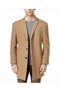 Long Jacket Wool men's Car Coat Mid Length Three quarter length coat Tan