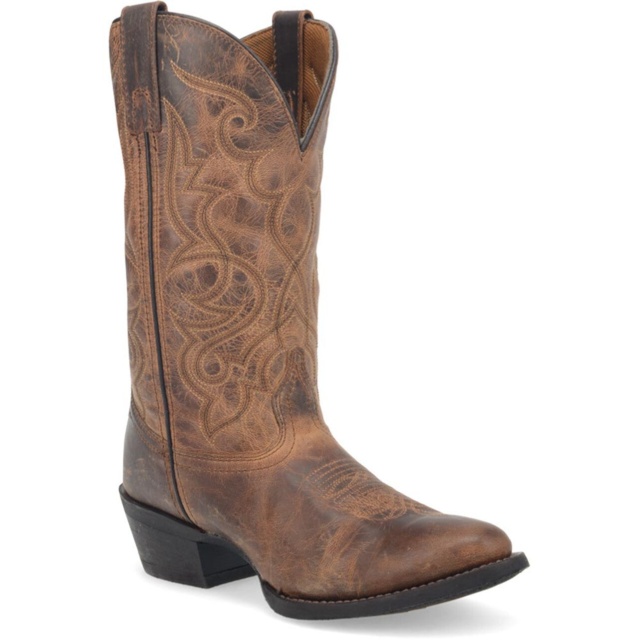 Laredo Maddie Tan Leather Round Toe Women Boots - 6
