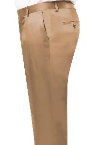 Shiny Dress Pants Tan - Sharkskin Pant For Men - Sateen Pants