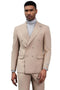 Cheap Priced Suit - Men's Designer Stacy Adams Classic Double Breasted Tan Suit