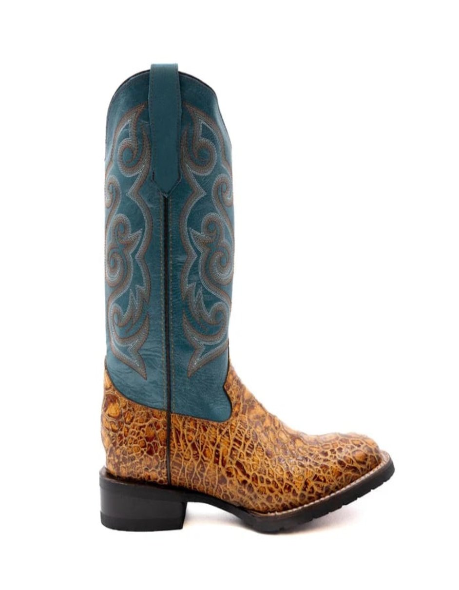 Men's Ferrini Kai Sea Turtle Print Boots Handcrafted Tan - 8D