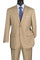 Cheap Priced Suit - Mens 2 Button Weave Pattern Sharkskin Tan Suit