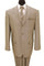 Cheap Priced Suit  - Mens Classic Fit 3 Button Shiny Sharkskin Tan Suit