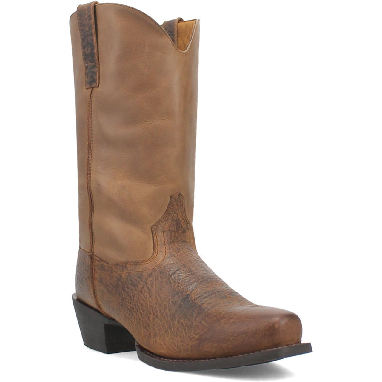 Laredo Gilly 12" Shaft Taupe Cowboy Square Toe Leather Boot - 8.5D