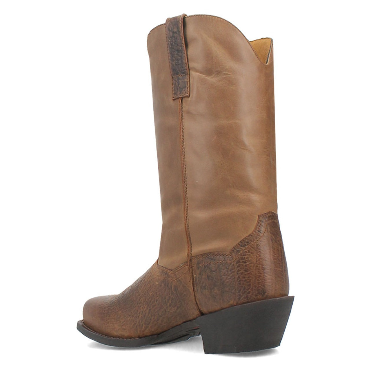 Laredo Gilly 12" Shaft Taupe Cowboy Square Toe Leather Boot - 8.5D