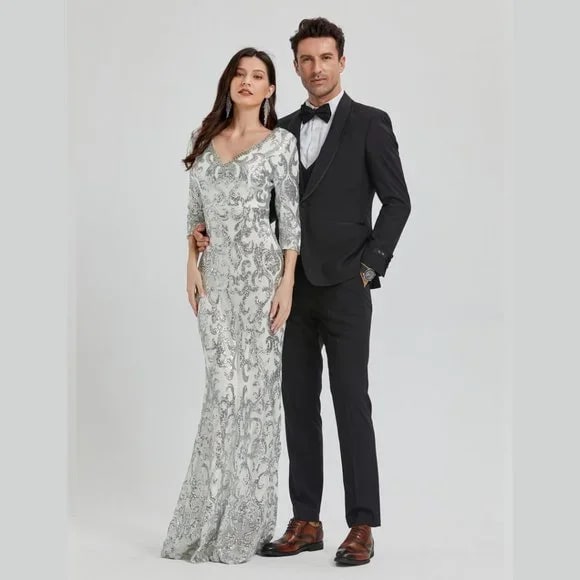 New Tazio Birdseye Textured Black Tuxedo | Shawl Collar Satin Trim 3-Piece