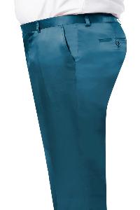 Shiny Dress Pants Teal - Sharkskin Pant For Men - Sateen Pants