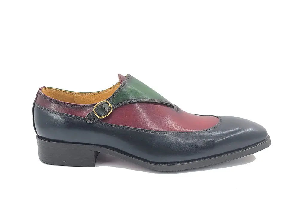 Tri-Tone Single Monk Strap Slip-on - 7.5