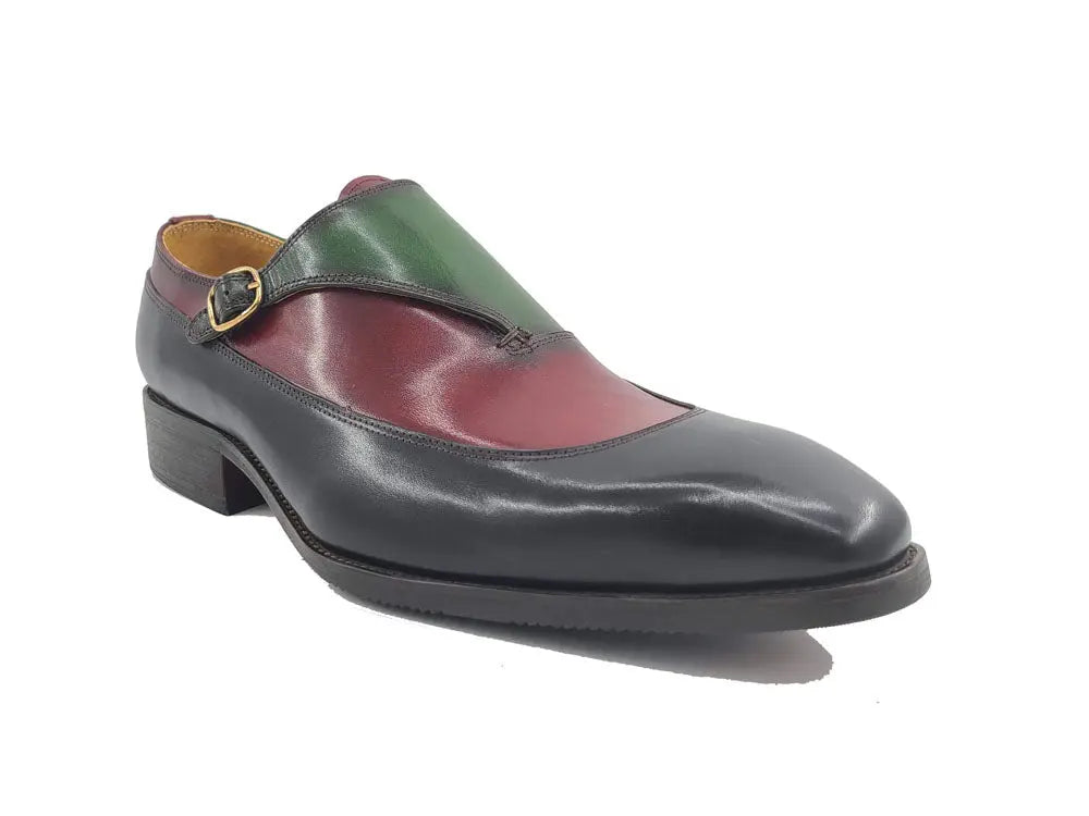 Tri-Tone Single Monk Strap Slip-on - 7.5