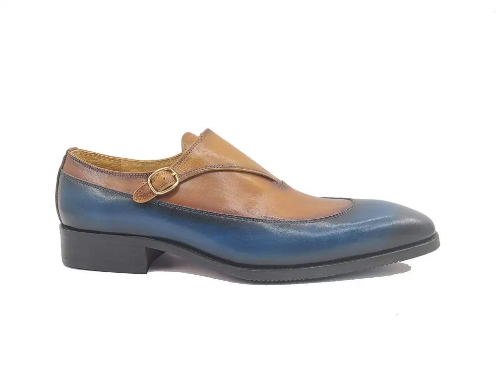 Tri-Tone Single Monk Strap Slip-on - 7.5