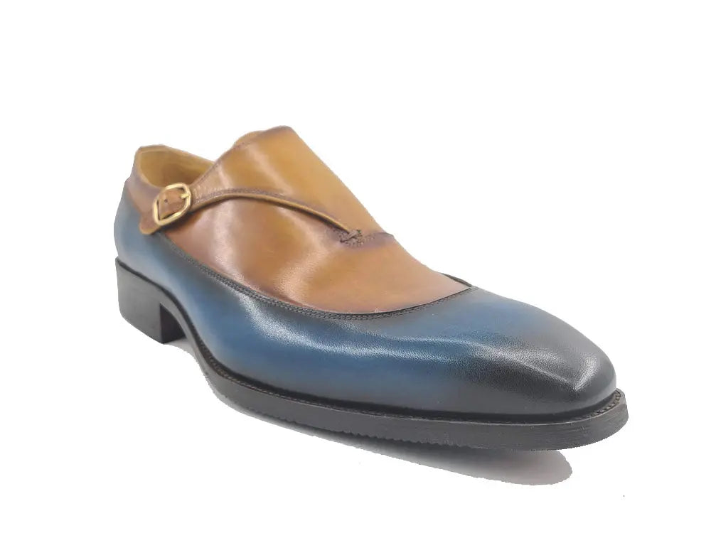 Tri-Tone Single Monk Strap Slip-on - 7.5