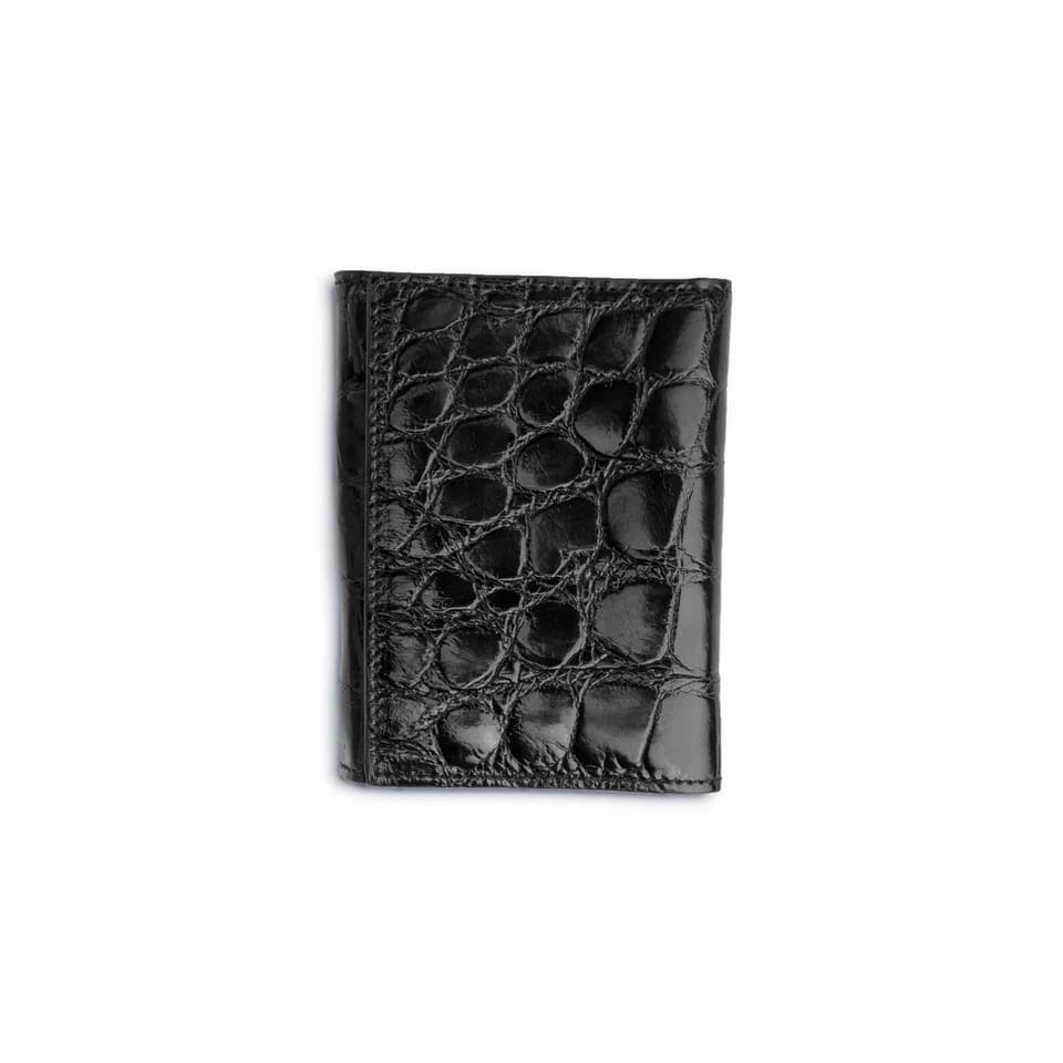 Ferrini Alligator Trifold Wallet Black - One Size
