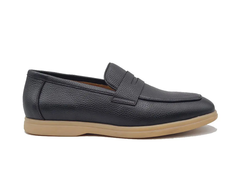 Tumble Calfskin Penny Loafer - 8.5