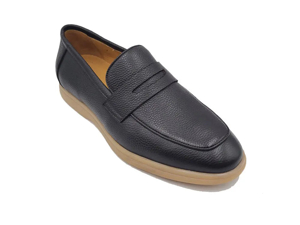 Tumble Calfskin Penny Loafer - 8.5