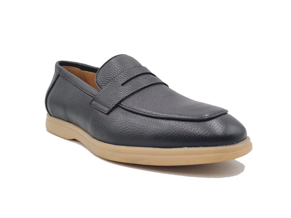 Tumble Calfskin Penny Loafer - 8.5
