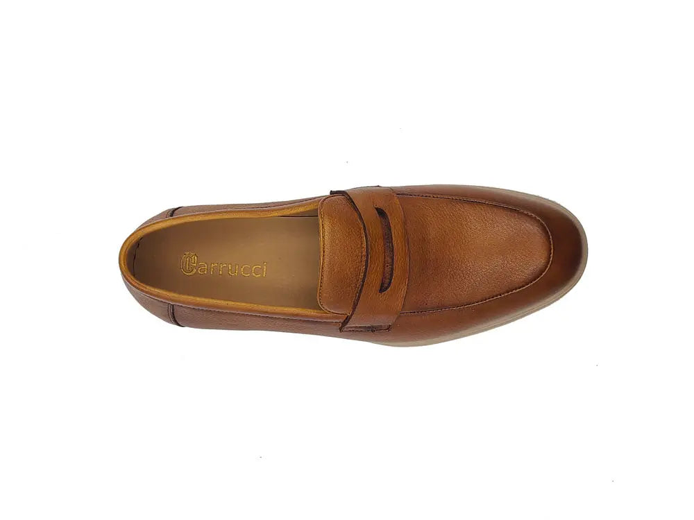 Tumble Calfskin Penny Loafer - 8.5