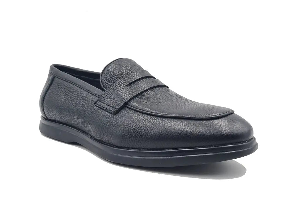 Tumble Calfskin Penny Loafer - 8.5