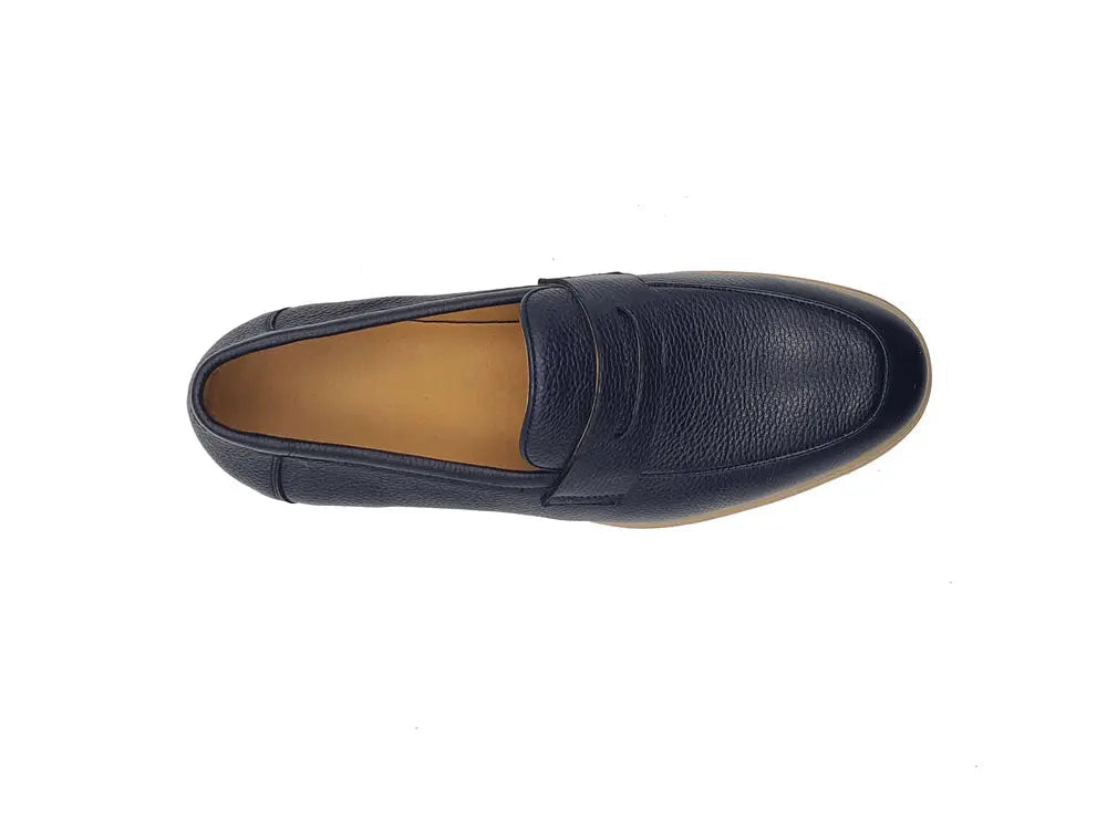 Tumble Calfskin Penny Loafer - 8.5
