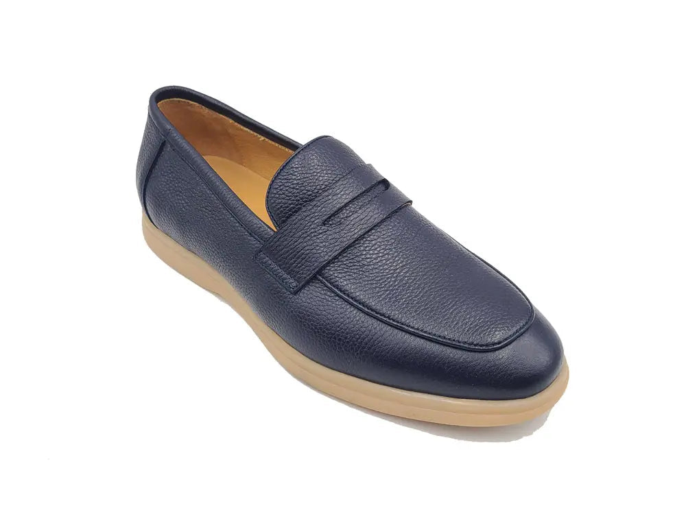 Tumble Calfskin Penny Loafer - 8.5
