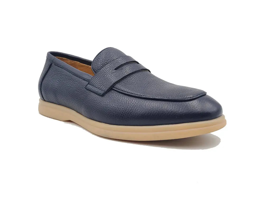 Tumble Calfskin Penny Loafer - 8.5