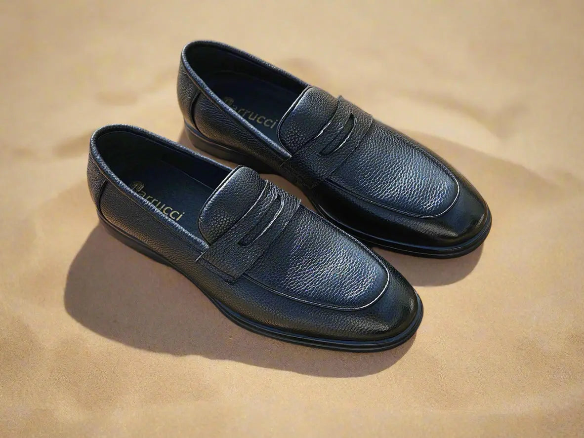 Tumble Calfskin Penny Loafer - 8.5