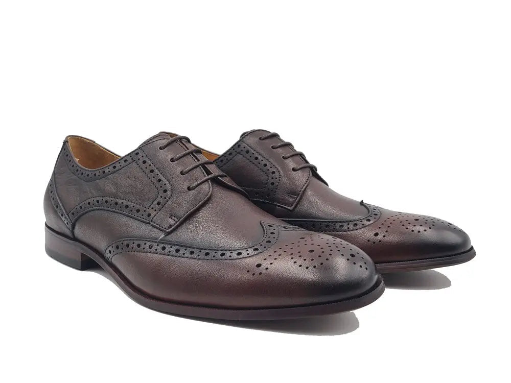 Tumbled Leather Blucher style Oxford with Flex Sole - 10