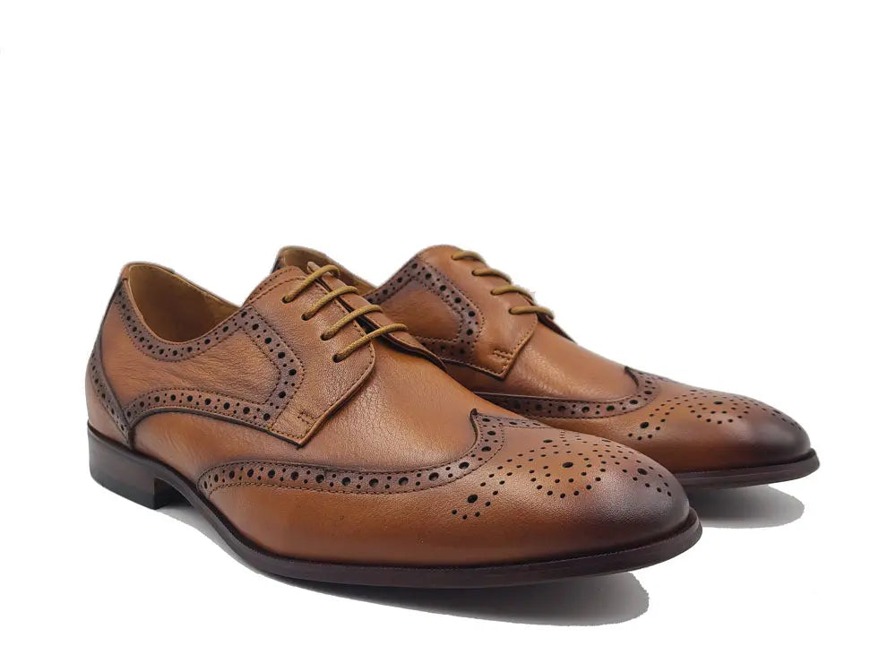Tumbled Leather Blucher style Oxford with Flex Sole - 10