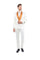 New Paisely Skinny Fit Tuxedo Double-Breasted By Tazio, Ivory & Rustic Orange