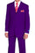 "Classic Fit Men's Poplin Suit - 3 Button Style in Purple"
