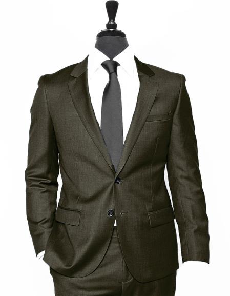 Mens Summer Linen suit -Chocolate Suit For Man Side Vented Modern Fit Notch Lapel - 38 Short Jacket+32 Waist Adjustable 28to34)(Height: 5 4 to5 7 )(Neck  15-16.5)S-M)