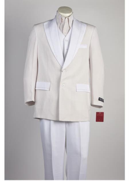 Mens New Years Outfit-Men's 2 Button Suit All White Suit For Men Red
