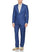 Mens Summer Linen suit - Indigo And Cobalt Blue Suit For Man Side Vented Modern Fit Notch Lapel