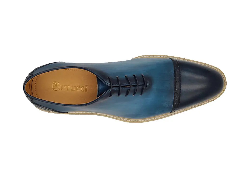 Two Tone Cap toe Calfskin Oxford - 8