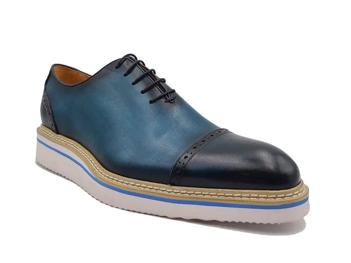 Carrucci Two Tone Cap toe Calfskin Oxford