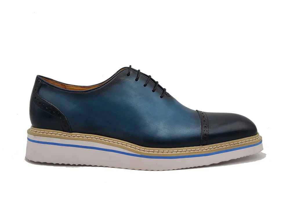 Two Tone Cap toe Calfskin Oxford - 8