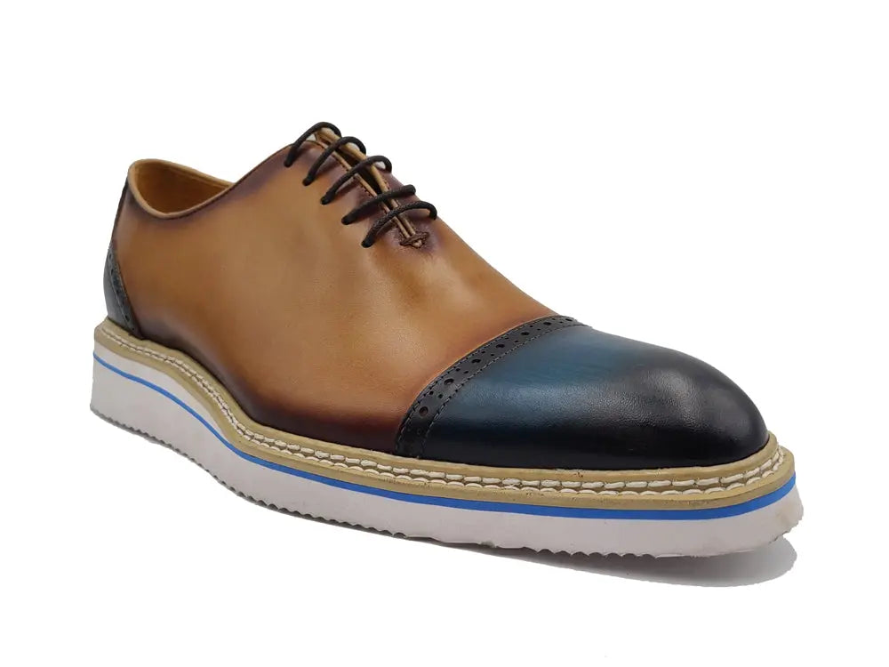 Two Tone Cap toe Calfskin Oxford - 8