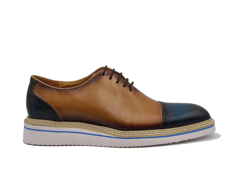 Two Tone Cap toe Calfskin Oxford - 8