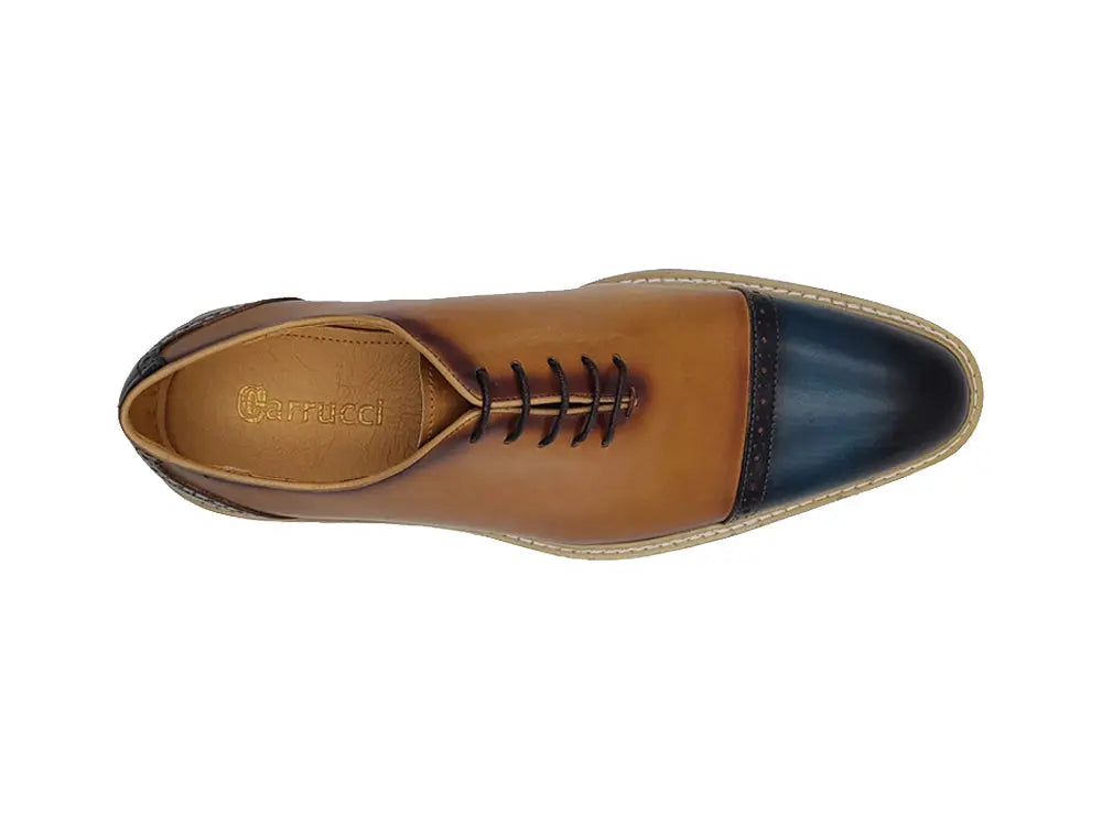 Two Tone Cap toe Calfskin Oxford - 8