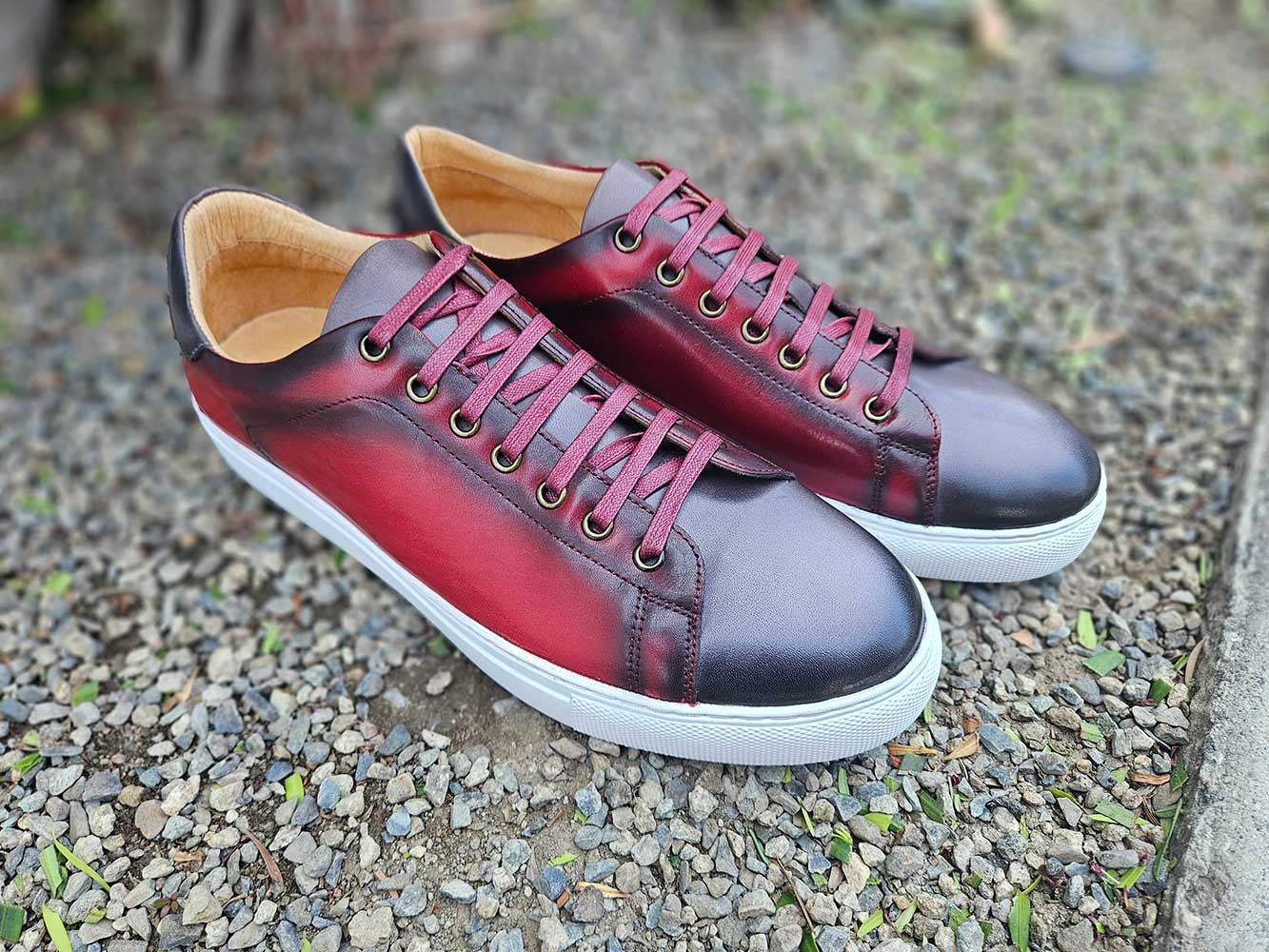 Two Tone Leather Dress Sneaker - 7.5