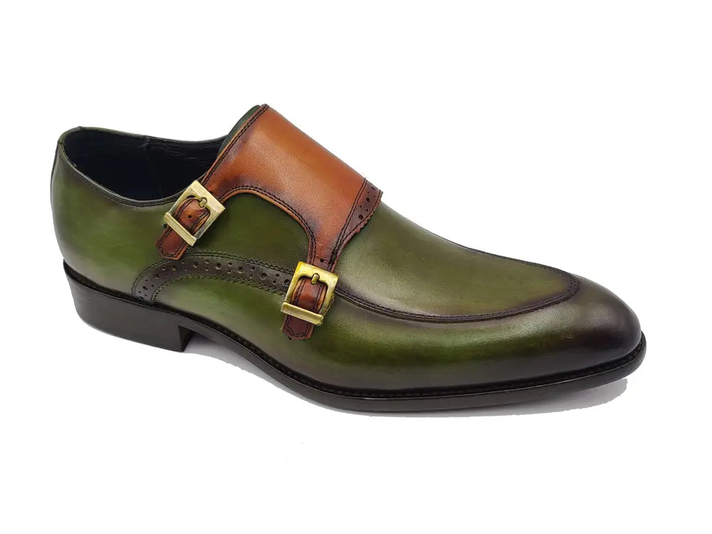 Two Tone Monk Strap Buckle Loafer - 7.5