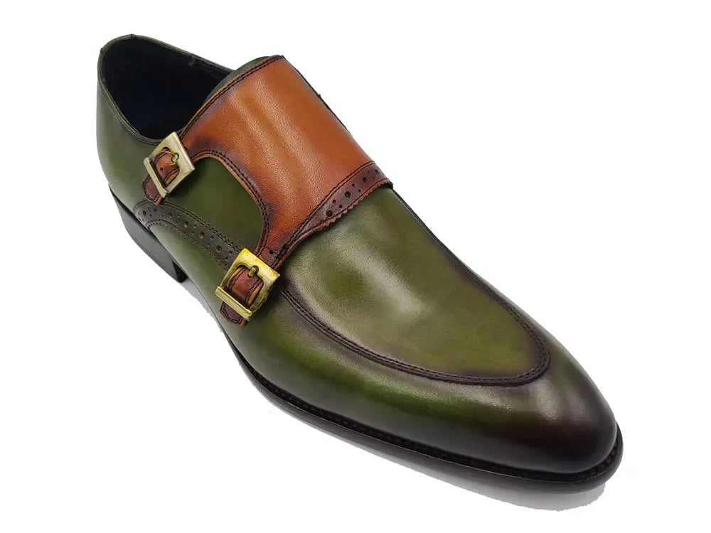 Two Tone Monk Strap Buckle Loafer - 7.5