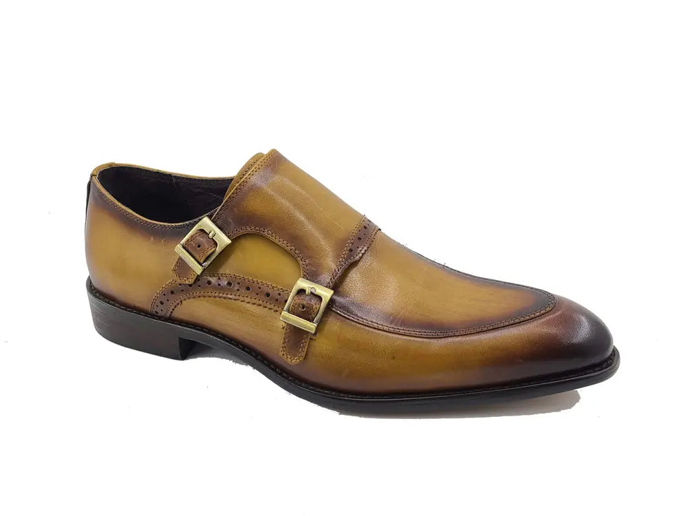 Two Tone Monk Strap Buckle Loafer - 7.5