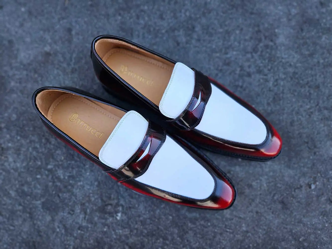 Two Tone Patent Leather Penny Loafer - 7.5