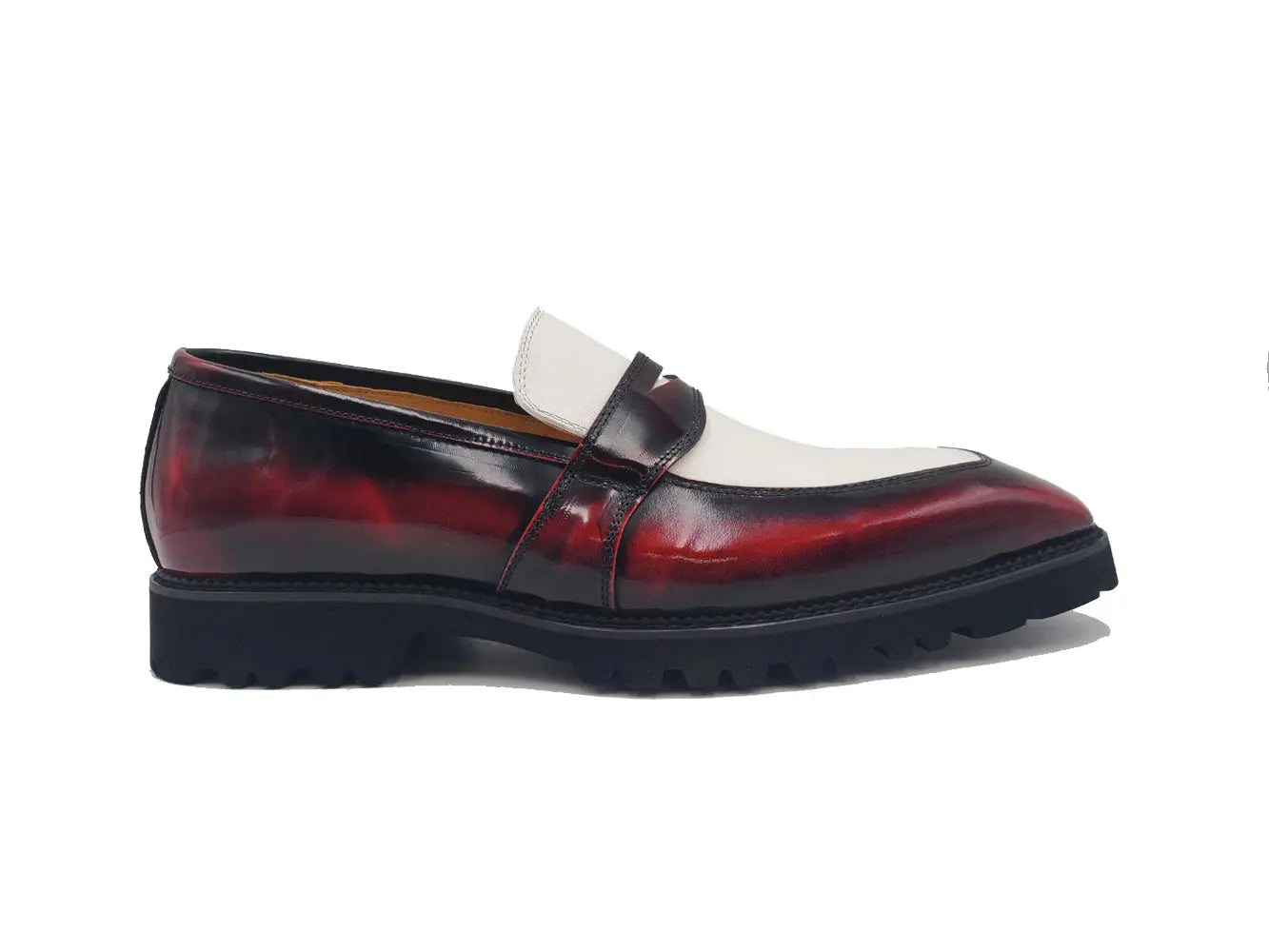 Two Tone Patent Leather Penny Loafer - 7.5